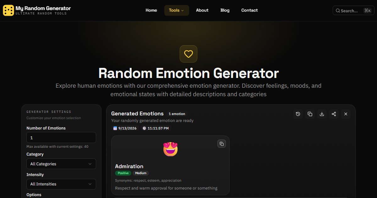 Random Emotion Generator - My Random Generator