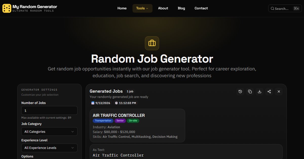 Random Job Generator - My Random Generator