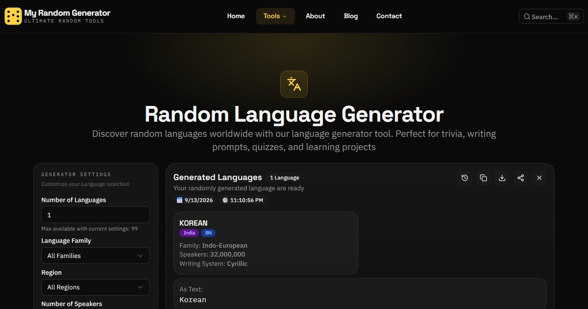 Random Article In Random Language Random Language Generator - My Random Generator